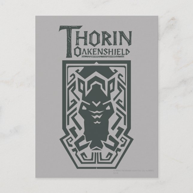 THORIN OAKENSHIELD™ Shield Symbol Vykort (Framsida)