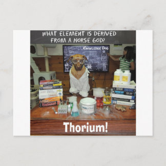Thorium Thor God Thunder Knowledge Hund Vykort