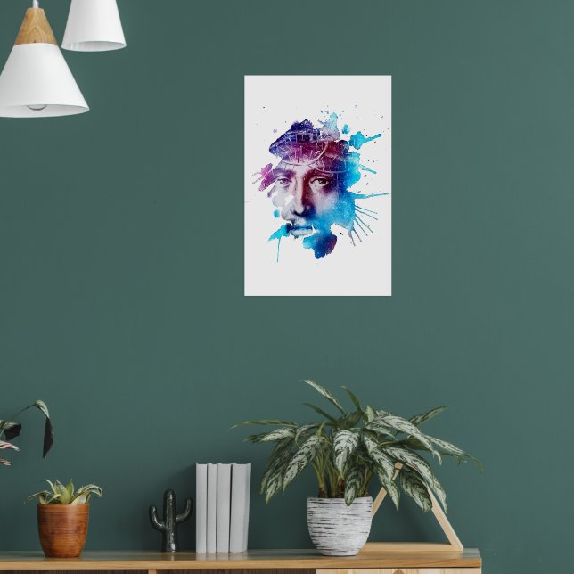 Thorn Krona Jesus Kristus Abstrakt konst Poster (Vardagsrum 1)