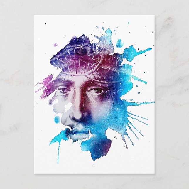 Thorn Krona Jesus Kristus Abstrakt konst Vykort (Framsida)