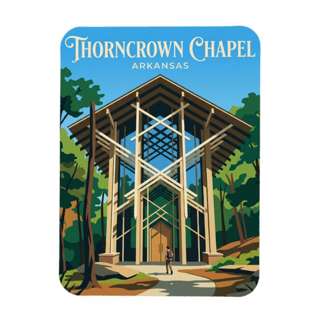 Thorncrown Chapel USA -> Thorncrown Chapel, USA -> Magnet (Vertikal)