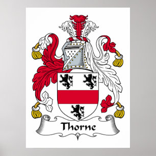 Thorne familjvapensköld poster