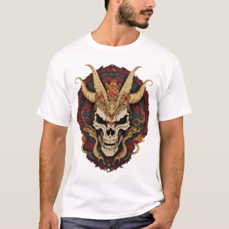 Thorned Skull Död Metall T-Shirt