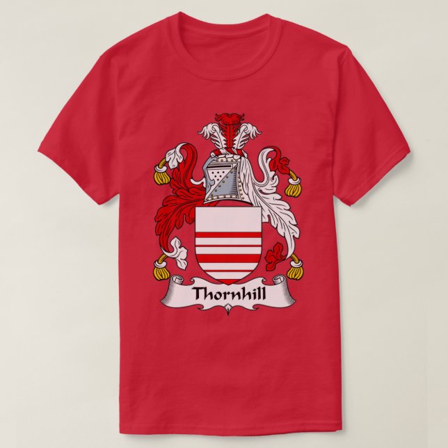 Thornhill Coat of Arms Family Crest  T Shirt (Design framsida)