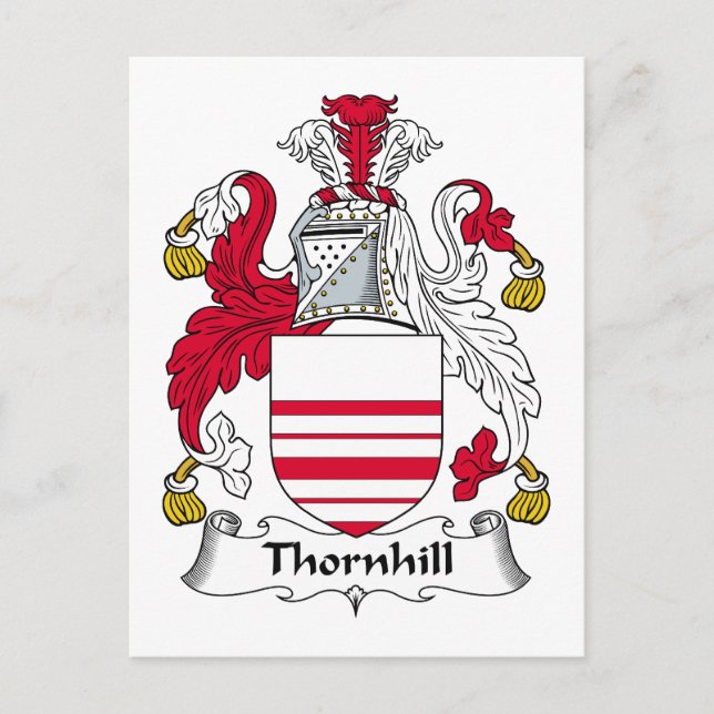Thornhill Family Crest Vykort (Framsida)