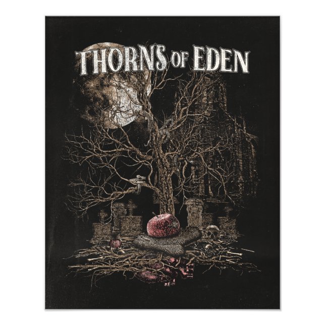 Thorns of Eden - Gothic Streetwear Design Fototryck (Framsidan)