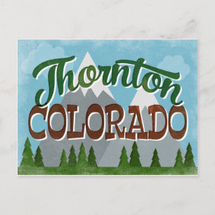 Thornton Colorado Snowy Mountains Vykort