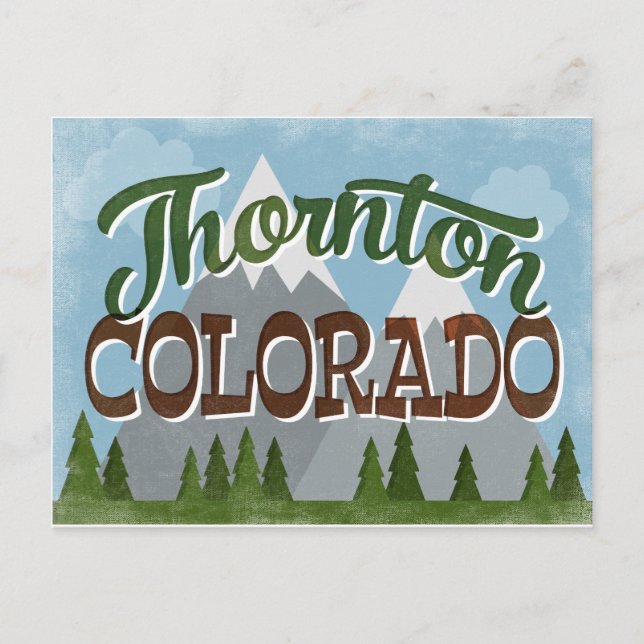 Thornton Colorado Snowy Mountains Vykort (Framsida)