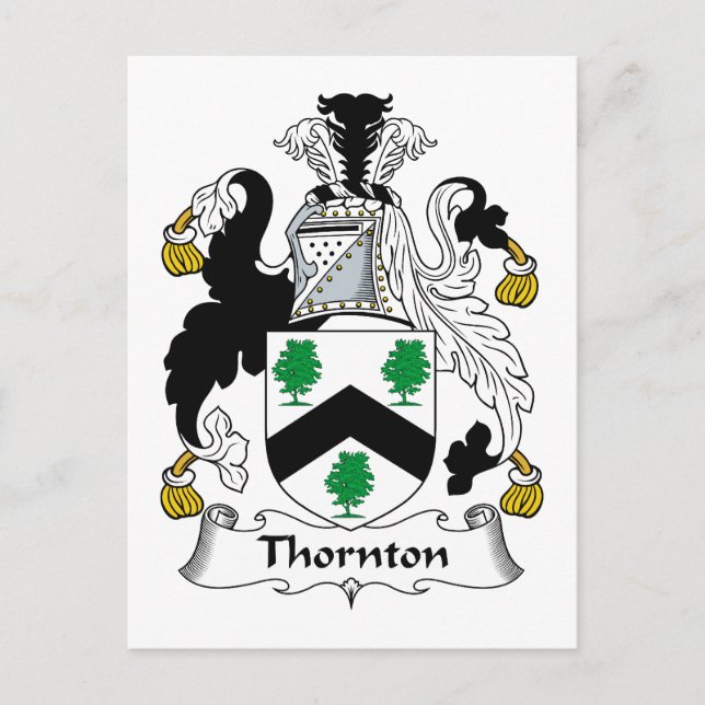 Thornton Family Crest Vykort (Framsida)