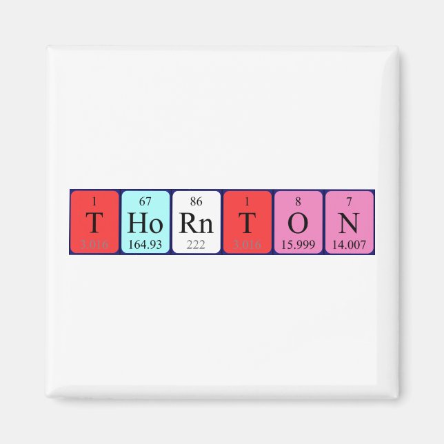 Thornton Periodisk bord namn magnet (Framsidan)