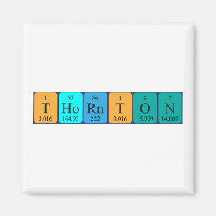 Thornton Periodisk bord namn magnet