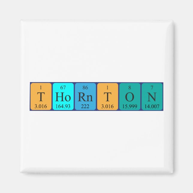 Thornton Periodisk bord namn magnet (Framsidan)