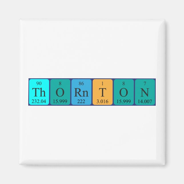 Thornton Periodisk bord namn magnet (Framsidan)