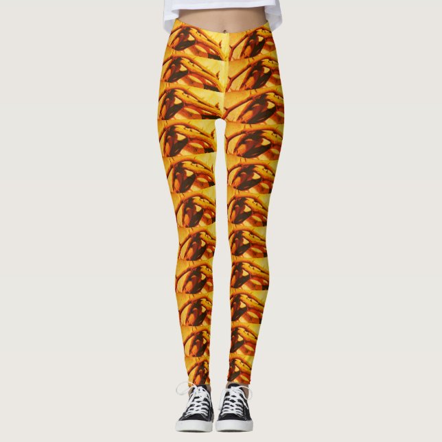 THORNY GULT ORANGE Leggings (Framsida)