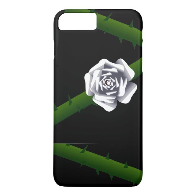 Thorny Vit ros Case-Mate iPhone Skal (Baksida)