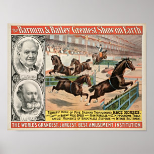 Thoroughavlade Tävling Horses Circus Poster