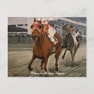 Thoroughborn Equine Wins Horse Tävling Vykort
