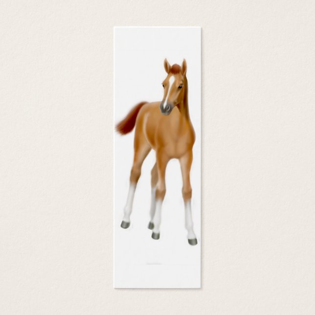 Thoroughborn Foal Bookmark Litet Visitkort (Framsidan)