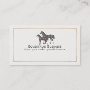 Thoroughborn Horse Equestrian Affärskort Visitkort