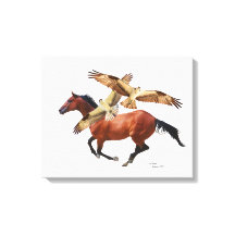 Thoroughborn Horse Hawks Canvas