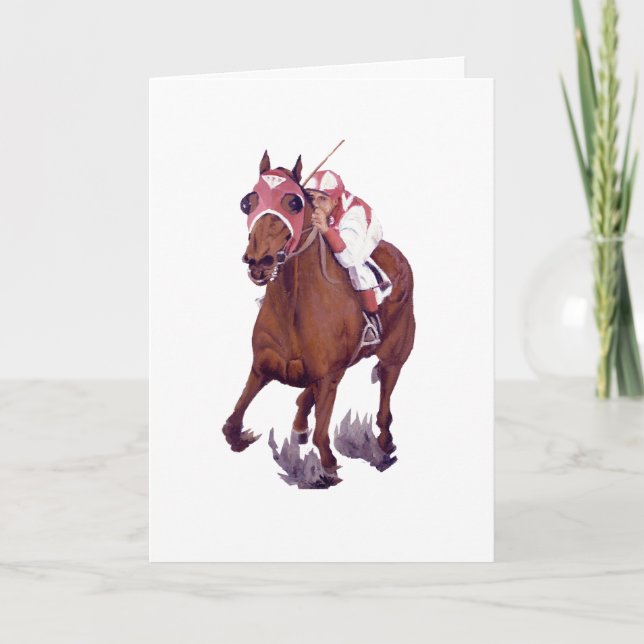Thoroughborn Horse vinner Tävling Kort (Framsida)