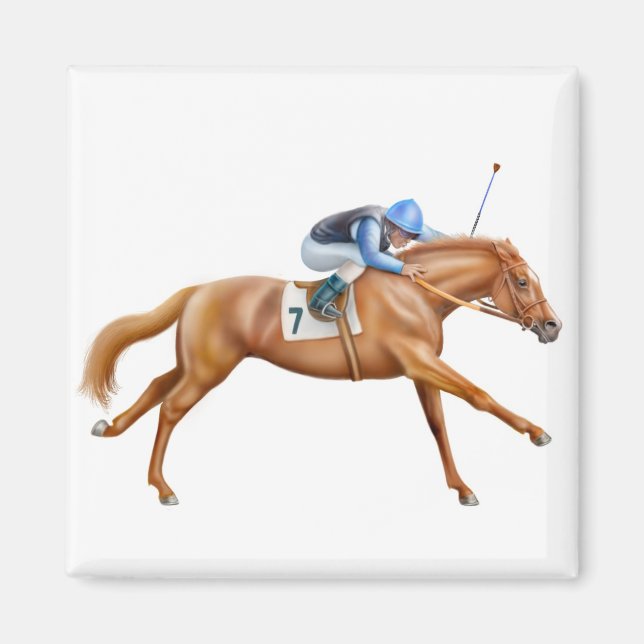 Thoroughborn Racehorse Magnet (Framsidan)