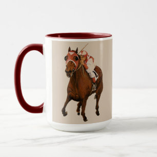 Thoroughborn Racehorse Wins Classic Tävling Mugg