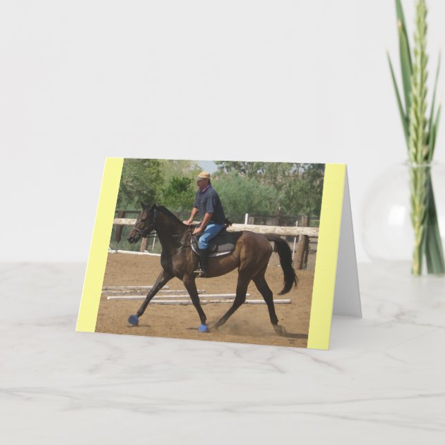 Thoroughborn Rehab - Western och Equine Blank Kort (Framsida)