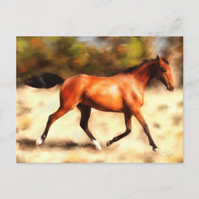 Thoroughborn Spirit Horse Art Vykort (Framsida)