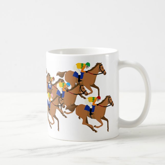 Thoroughbred and horse racing jockey kaffemugg (Höger)