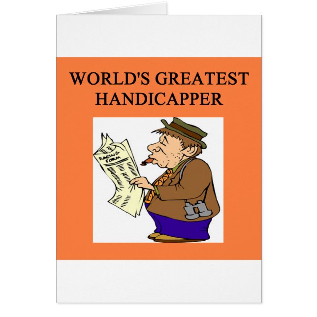 thoroughbredhästkapplöpning hälsningskort (Framsidan)