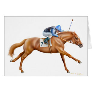 ThoroughbredRacehorsekort Hälsningskort