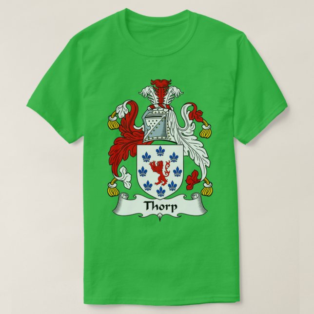 Thorp Jackar Arm Family Crest T Shirt (Design framsida)