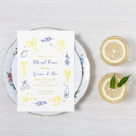 Thors Amore Hand plockade Italias Rehearsal Dinner Inbjudningar