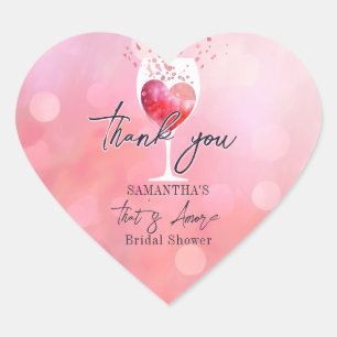 Thors Amore Italy Vino before Vows Möhippa Hjärtformat Klistermärke