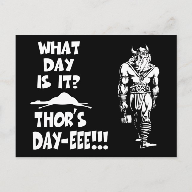 Thors Dag-eee!! Vykort (Framsida)
