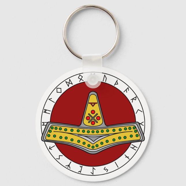 Thors Hammer Keychain Nyckelring (Framsida)