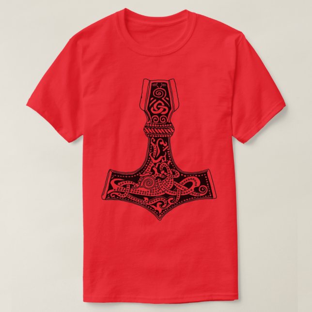 Thors Hammer mjolnir Talisman T Shirt (Design framsida)