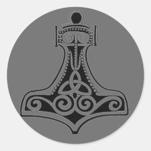 Thors Hammer Runt Klistermärke