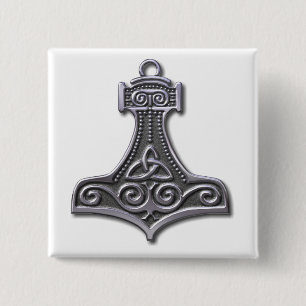 Thors Hammer-silver Knapp