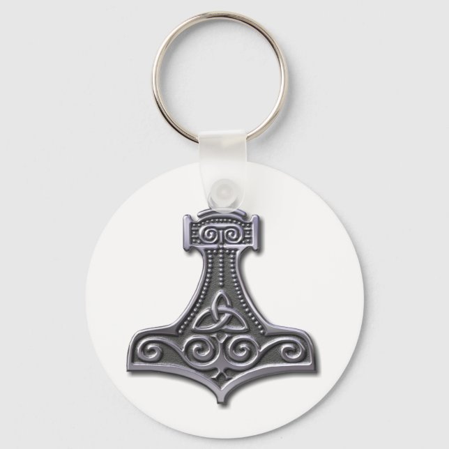 Thors Hammer-silver Nyckelring (Framsida)