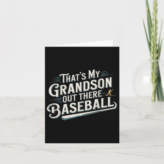 Thors ut Baseball Grandma Mors dag Kort (Framsida)