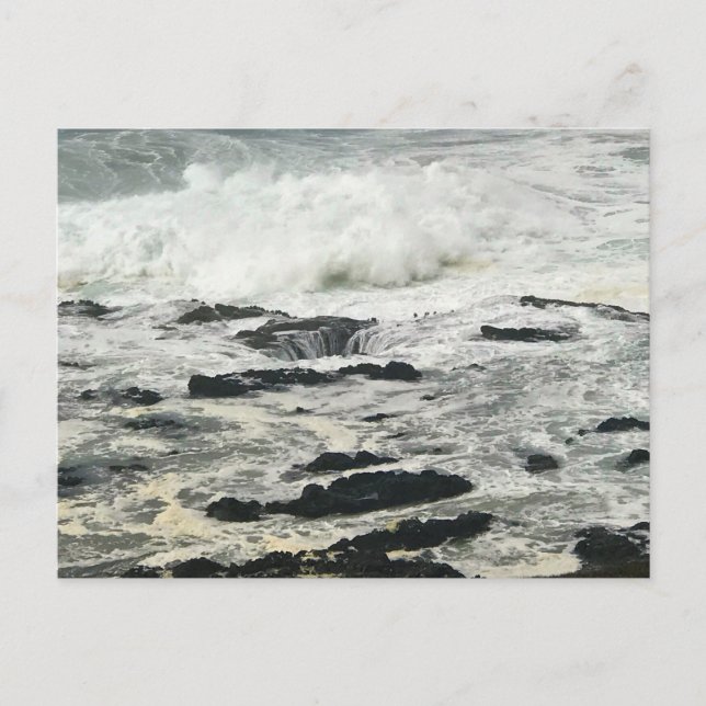 Thor's well, Cape Perpetua, Oregon Kusten Vykort (Framsida)