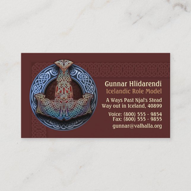 Thor'sen bultar visitkortar visitkort (Framsida)