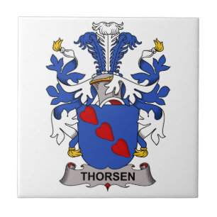 Thorsen familjvapensköld kakelplatta