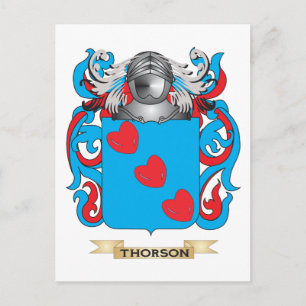 Thorson Family Crest (Jackar av Arm) Vykort
