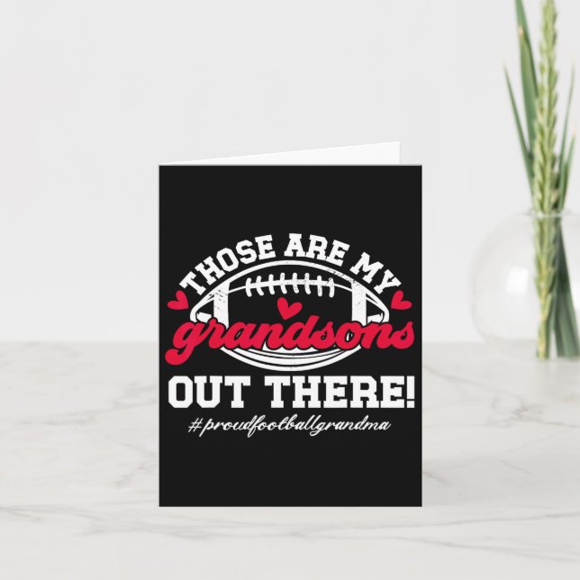 Those Are My Grandsons Football Grandma Of A Footb Kort (Framsida)