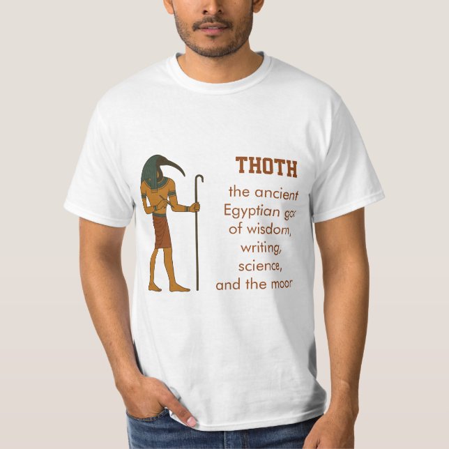 Thoth - Anubis De Gamla Egyptiska Gudarna  T Shirt (Framsida)