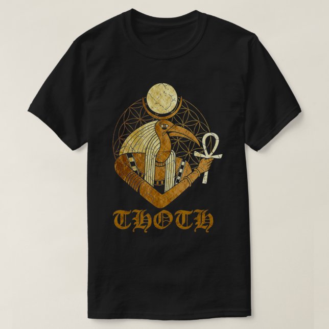 THOTH  Egyptian God Of Moon Science And believe i  T Shirt (Design framsida)