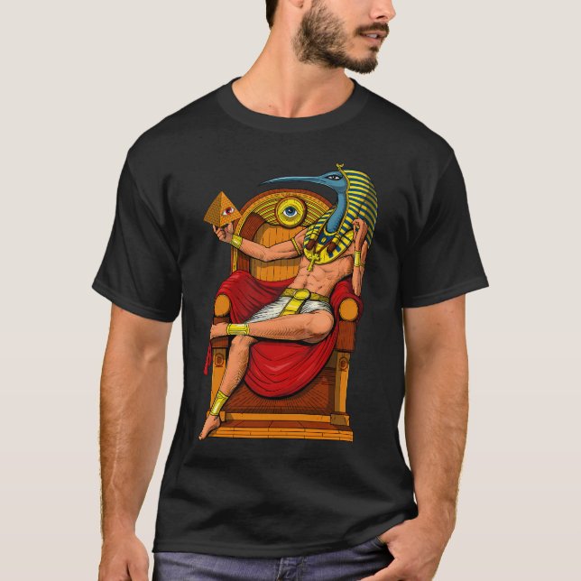 Thoth egyptisk mytologi gud t shirt (Framsida)
